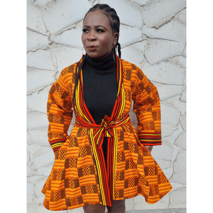 Orange short kimono